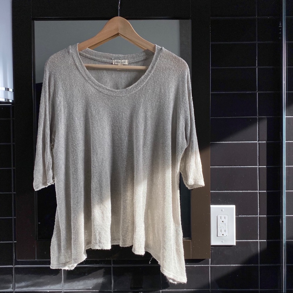 silence + noise flowy off white top